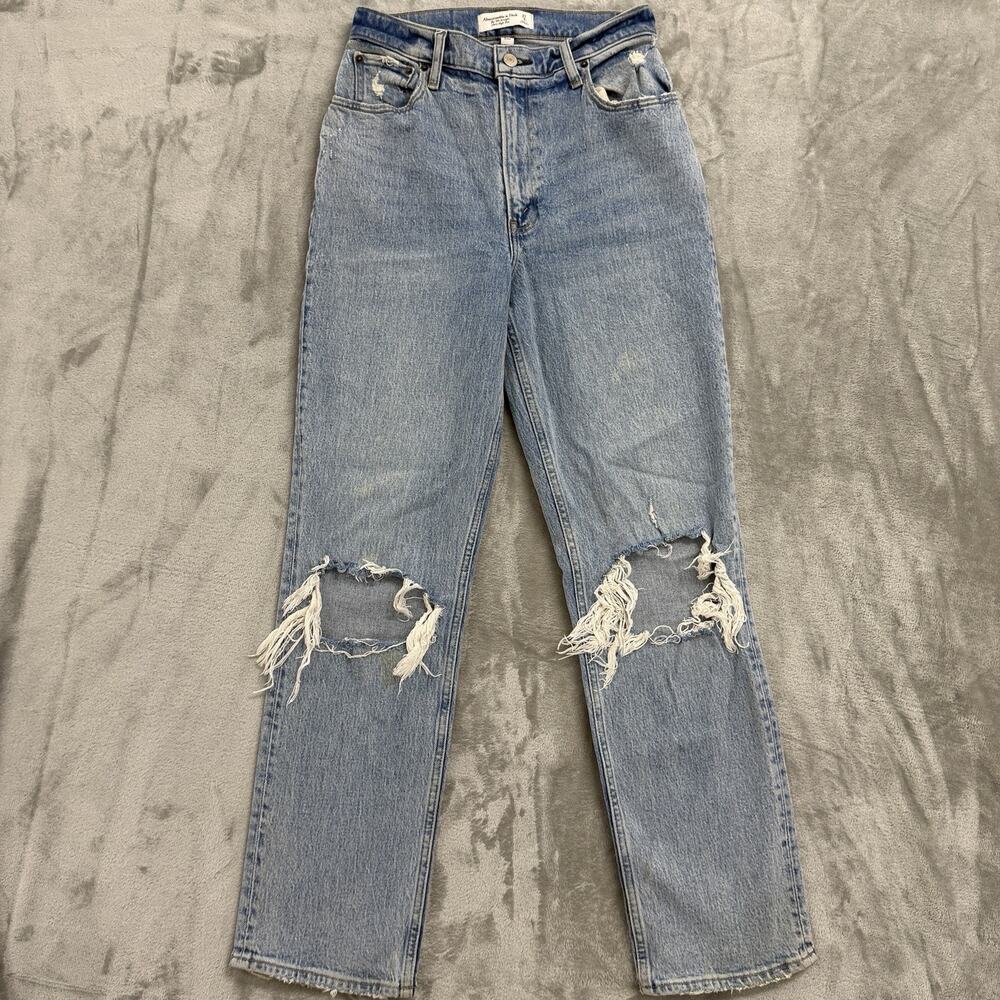 Abercrombie & Fitch Curve Love 90s Straight Ultra High Rise Jeans Size 27/4